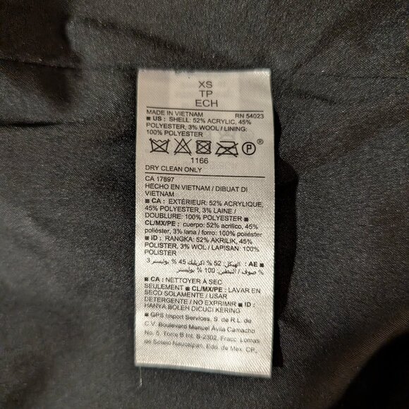 Old Navy funnel neck coat jacket black size XS - Picture 13 of 16